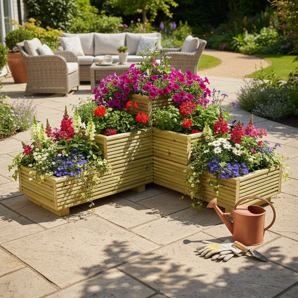 Wooden Garden Planters | Outdoor Raised Troughs UK  Planter Potters