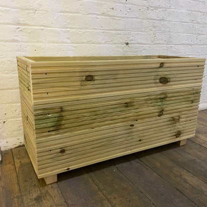 Large Wooden Decking Planter – Triple – Board 88 × 35 × 48 cm