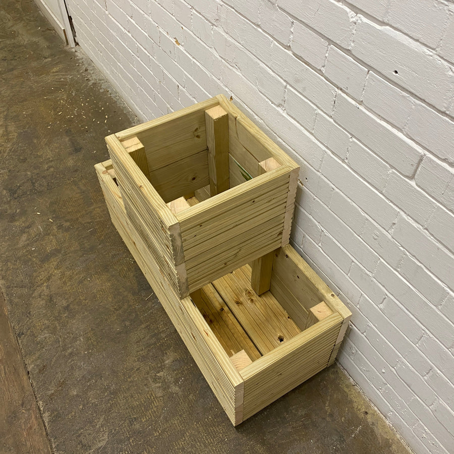 One – Tier Wooden Decking Planter 88 × 35 × 48 cm