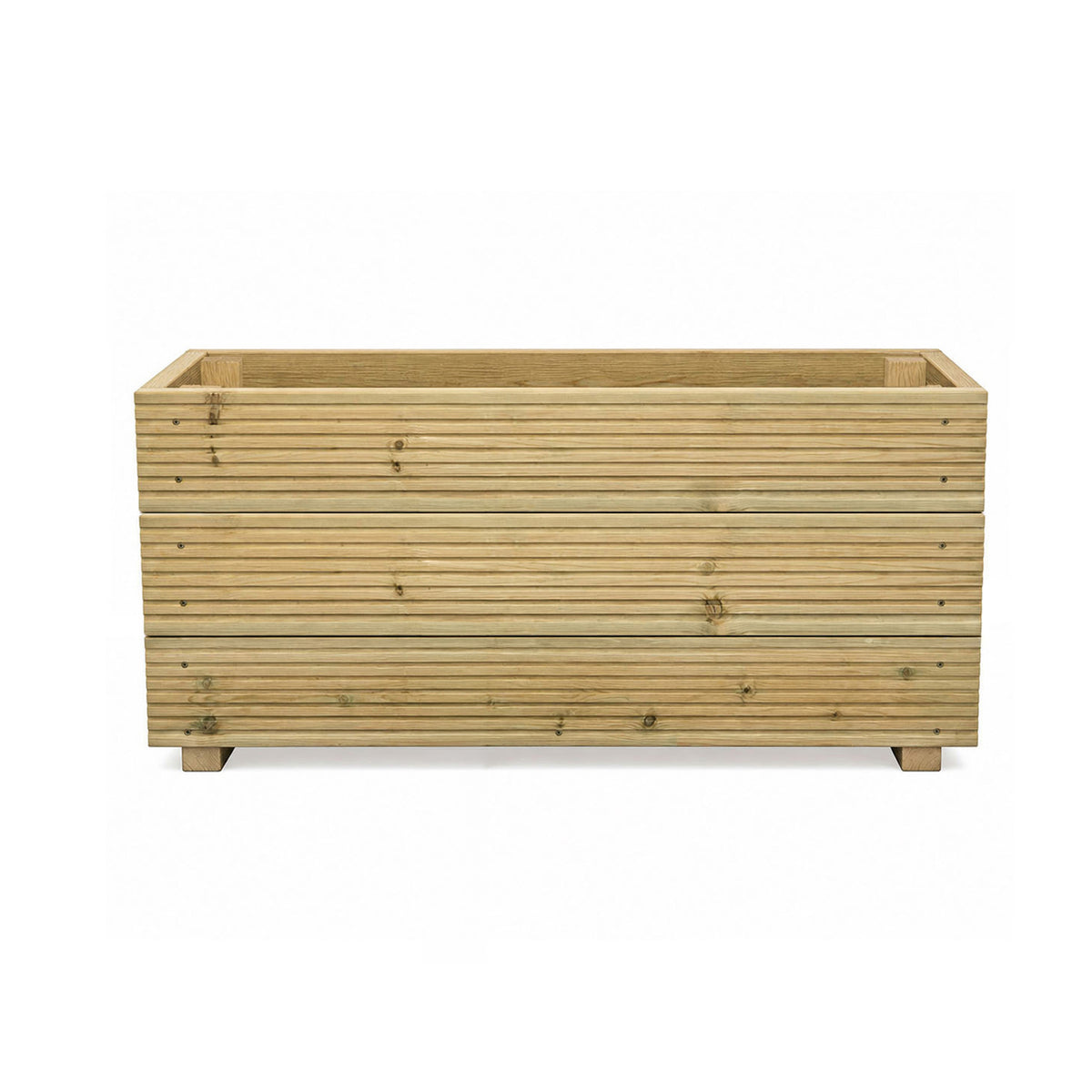 1 m Wooden Decking Planter – Triple – Board 100 × 35 × 48 cm