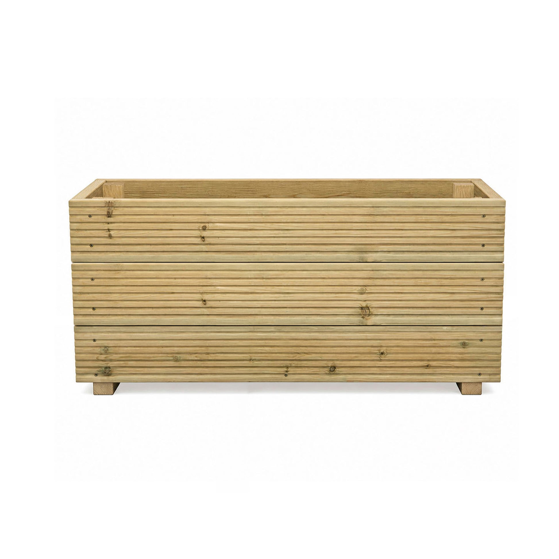1 m Wooden Decking Planter – Triple – Board 100 × 35 × 48 cm