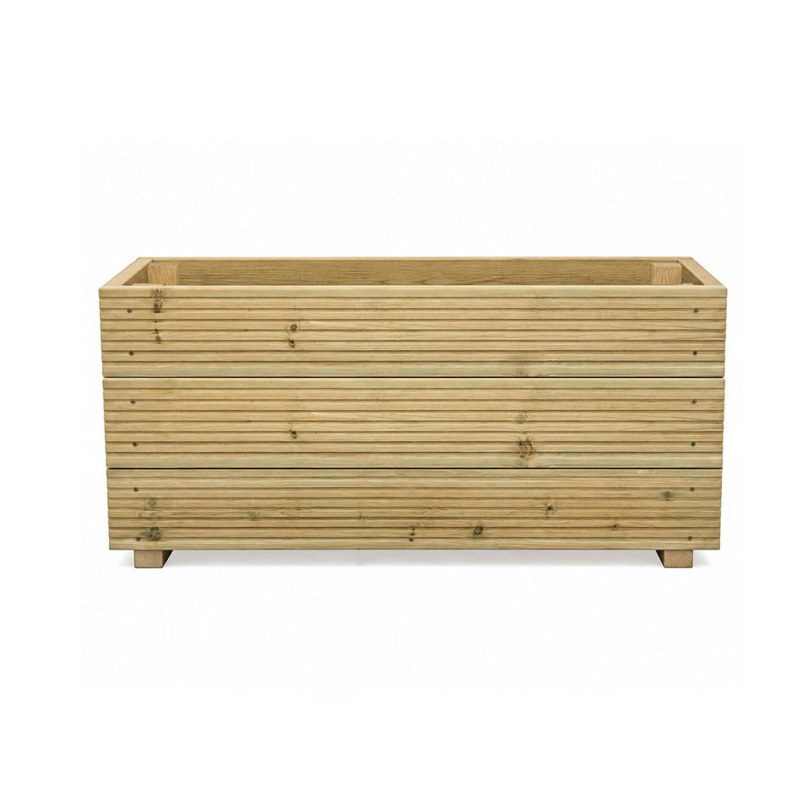 1 m Wooden Decking Planter – Triple – Board 100 × 35 × 48 cm