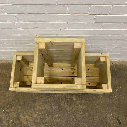 One – Tier Wooden Decking Planter 88 × 35 × 48 cm