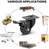 Diagram showing swivel castor wheels used on planters, trolleys and furniture