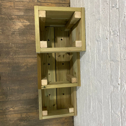 Three – Tier Wooden Decking Planter – 88 × 35 × 48 cm