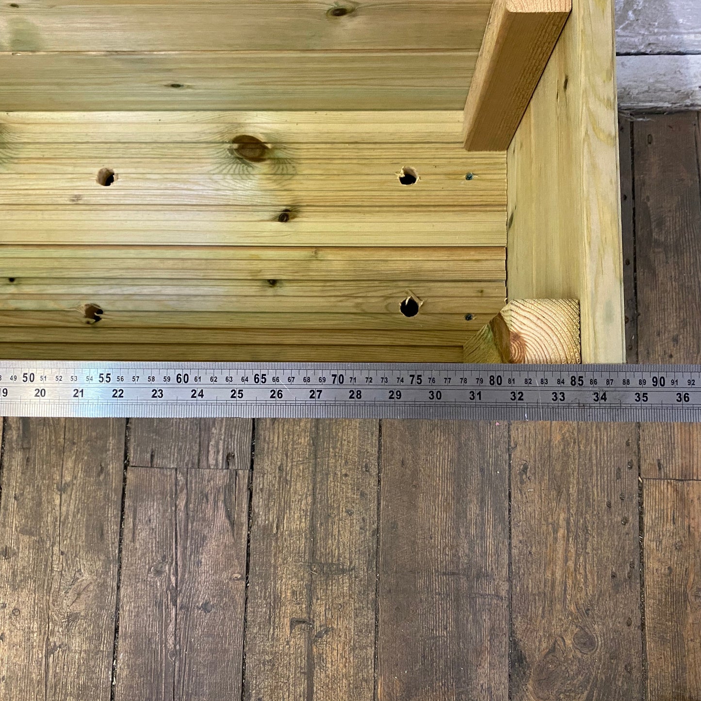 Large Wooden Decking Planter – 88 × 35 × 33 cm