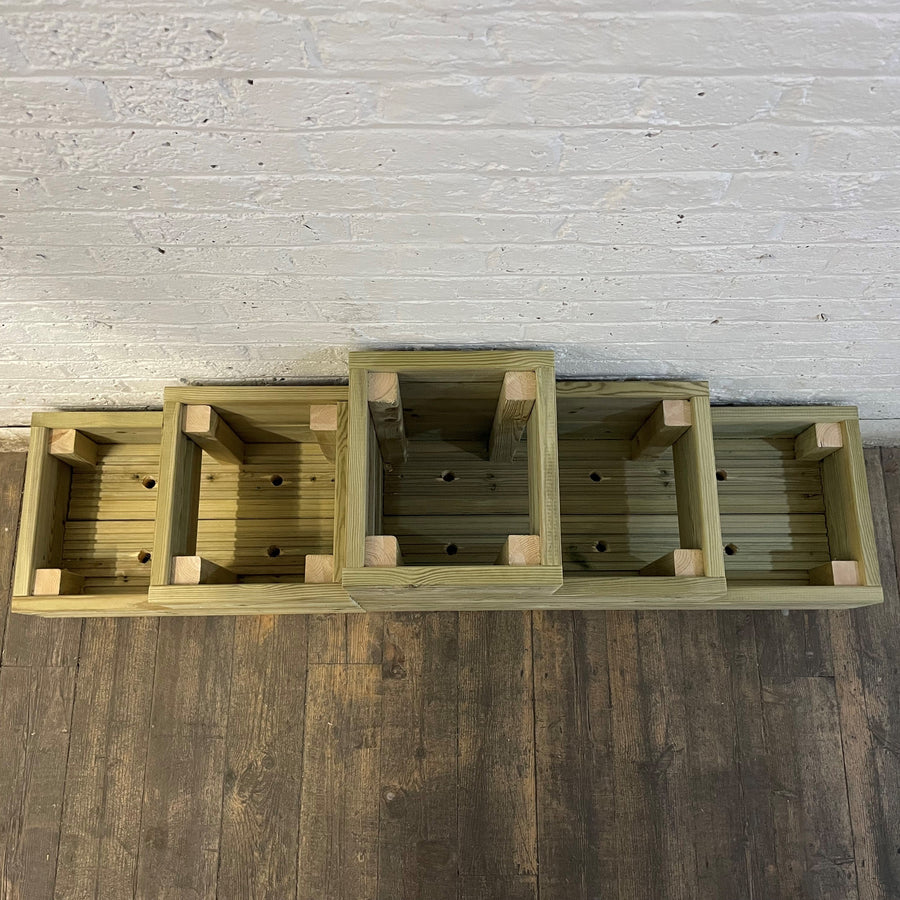 Large 3 – Tiered Straight Wooden Decking Planter