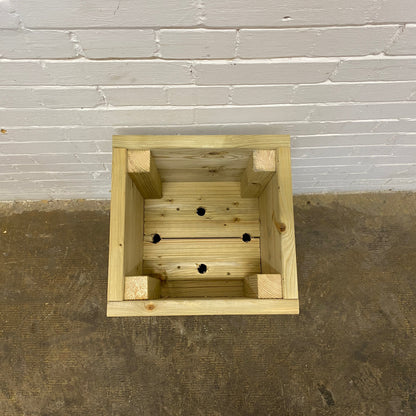 Small Tall Wooden Decking Planter – 35 × 35 × 63 cm
