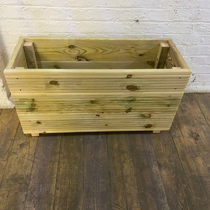 1 m Wooden Decking Planter – Triple – Board 100 × 35 × 48 cm