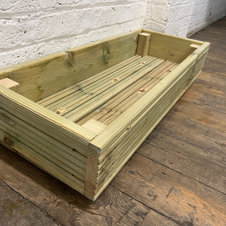 Set of two Single level Large Decking Patio Planter – 88 × 35 × 18 cm