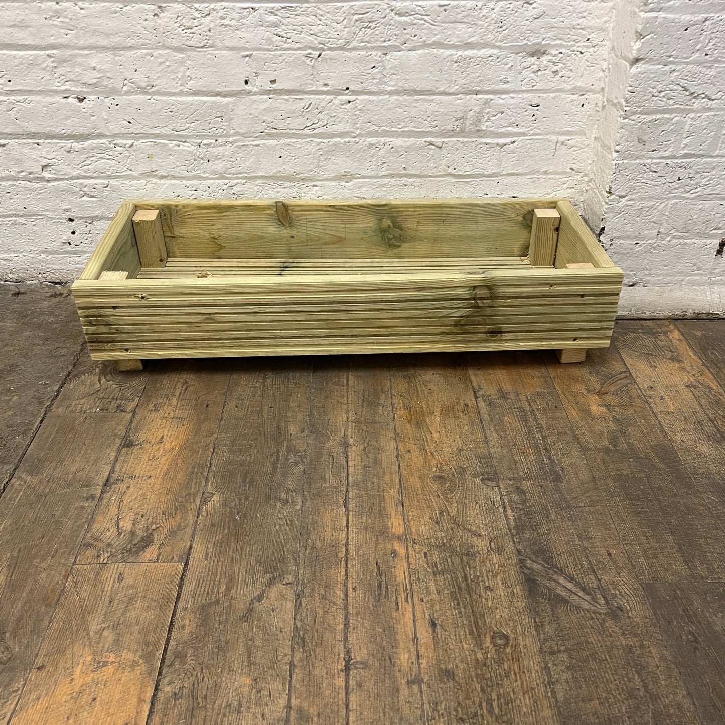 (set of 2) Single level Large Decking Patio Planter - 88 × 35 × 18 cm