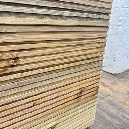 Large Square Tall Wooden Decking Planter 50 × 50 × 63 cm