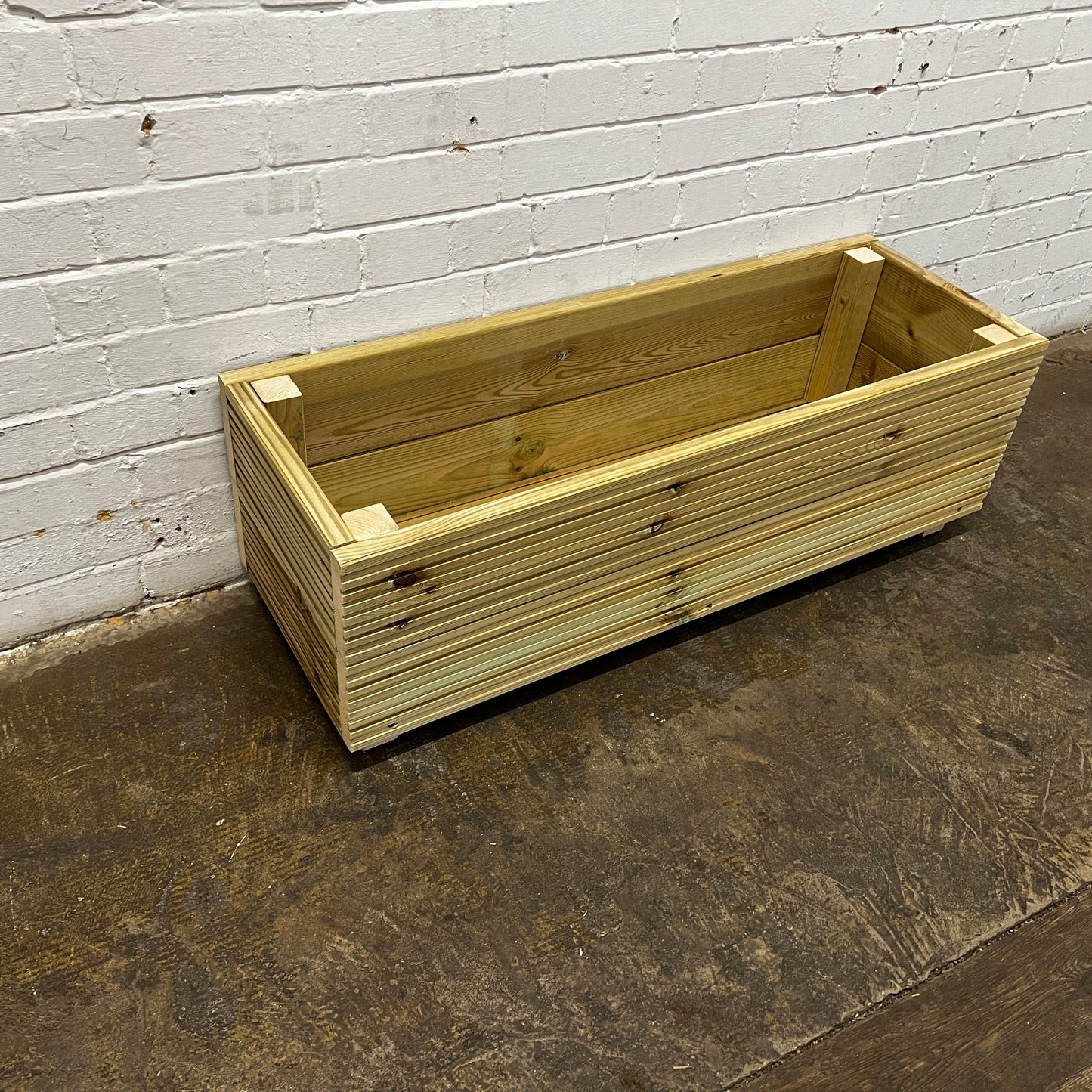 1 Meter Wooden Decking Planter – 100 × 35 × 33 cm