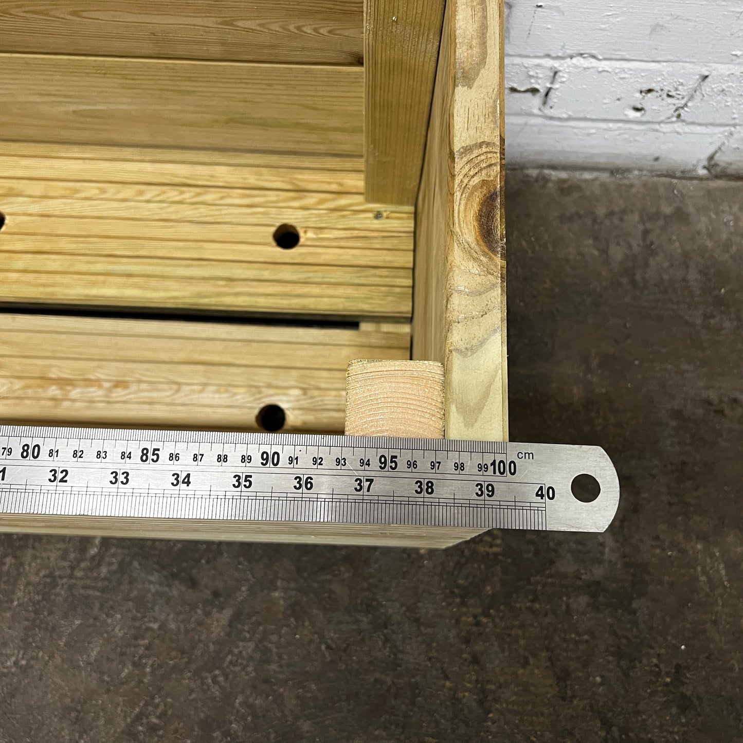 1 Meter Wooden Decking Planter – 100 × 35 × 33 cm
