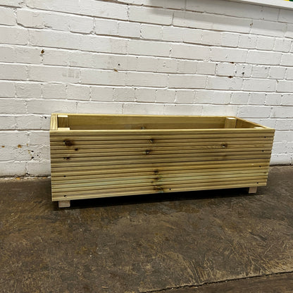 1 m Wooden Decking Planter – 100 × 35 × 33 cm