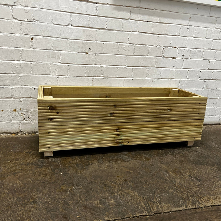 1 m Wooden Decking Planter – 100 × 35 × 33 cm