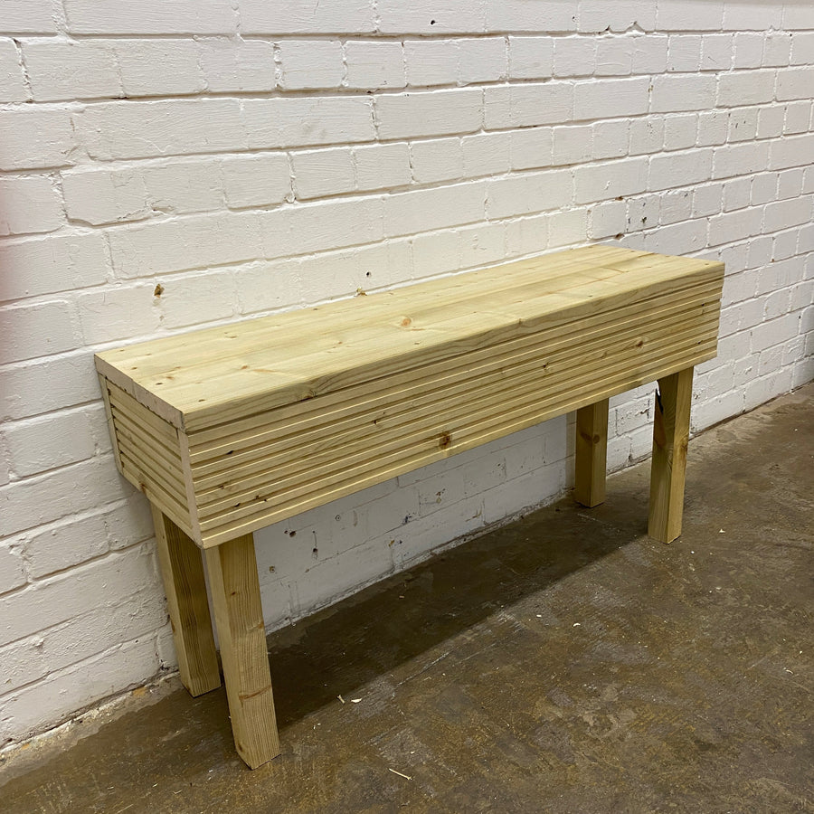 Wooden Decking Bench Smooth Seat