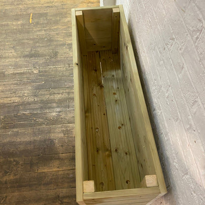 Large Raised 100 cm Wooden Decking Planter 100 × 35 × 96 cm