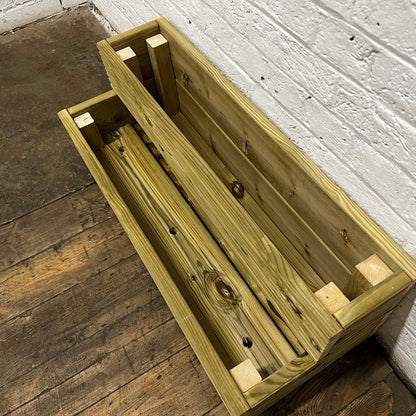 Large 2 – Tier Wooden Decking Planter – 88 × 35 × 33 cm
