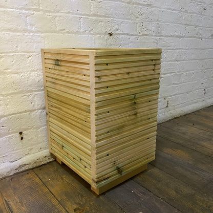 Small Square Wooden Decking Planter 35 × 35 × 47 cm