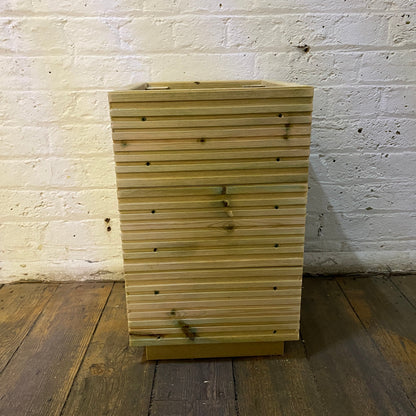 Small Square Wooden Decking Planter 35 × 35 × 47 cm