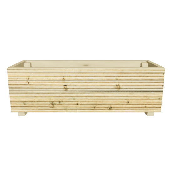 Interactive 3D model — 100 cm two board planter, 100 × 35 × 33 cm