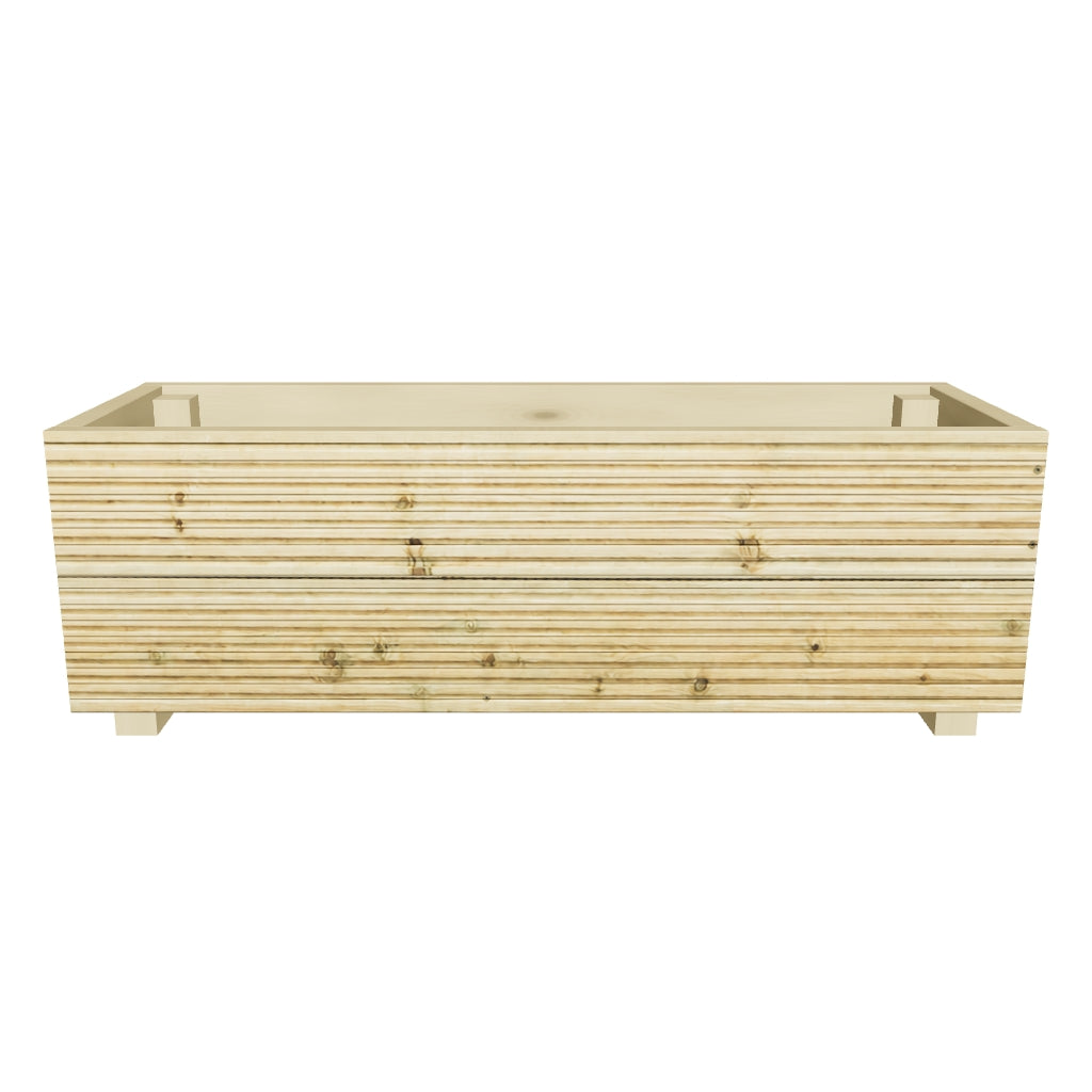 Interactive 3D model — 100 cm two board planter, 100 × 35 × 33 cm