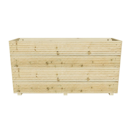 Interactive 3D model — 120 cm tall planter, 120 × 35 × 63 cm