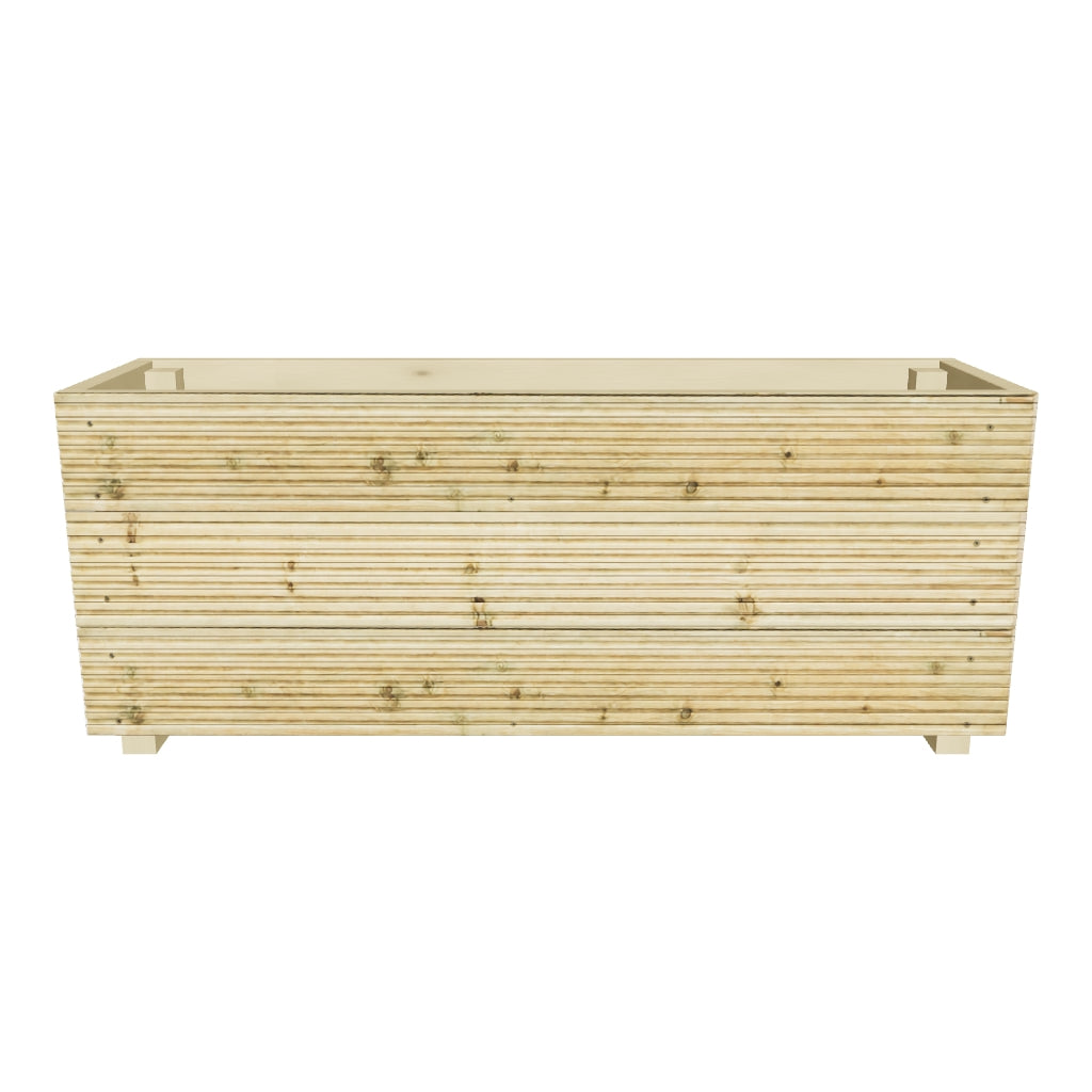 Interactive 3D model — 120 cm three board planter, 120 × 35 × 48 cm