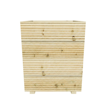 Interactive 3D model — 50 cm square tall planter, 50 × 50 × 63 cm