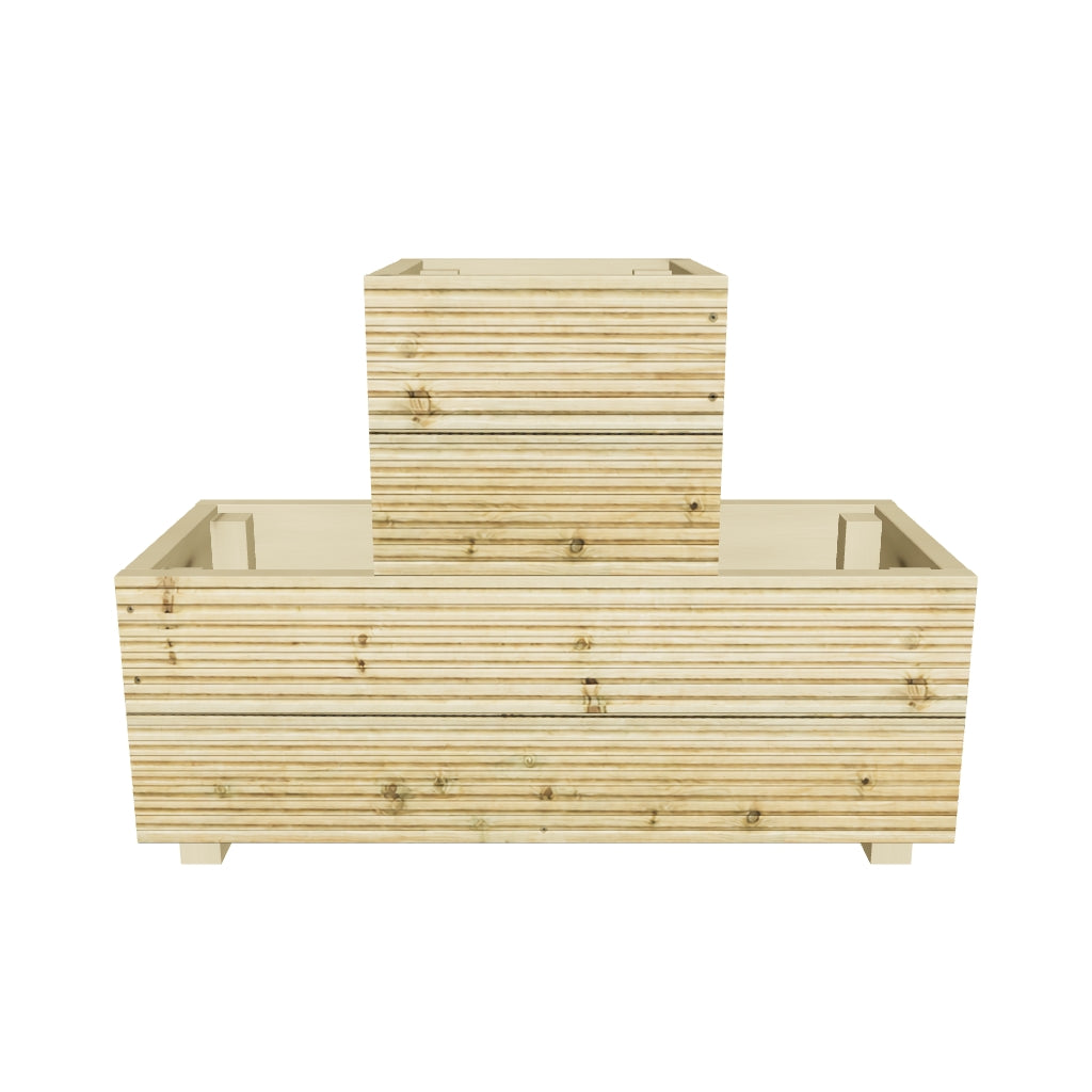 Interactive 3D model — 88 cm centre tier planter, 88 × 35 × 63 cm