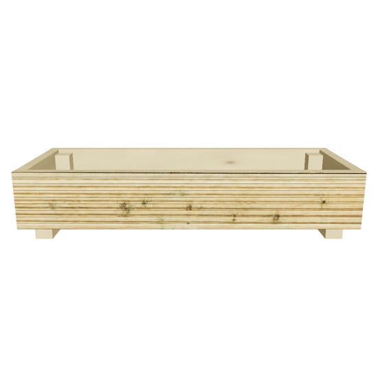 Interactive 3D view of one planter from the set of two — 88 × 35 × 18 cm