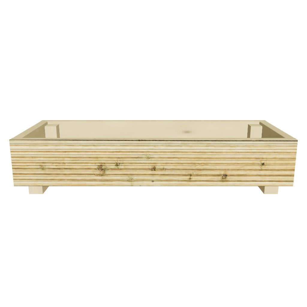 Interactive 3D view of one planter from the set of two — 88 × 35 × 18 cm