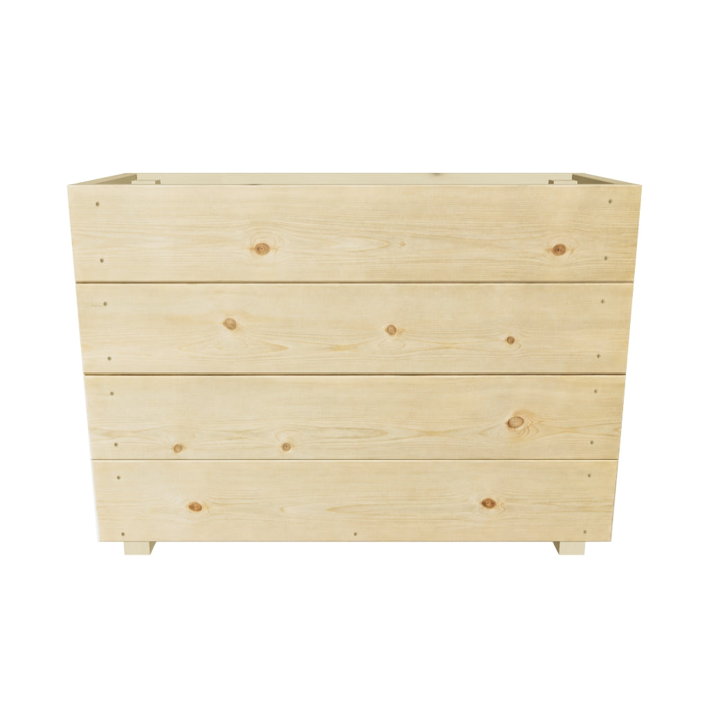 Interactive 3D model — 88 cm tall smooth planter, 88 × 35 × 63 cm
