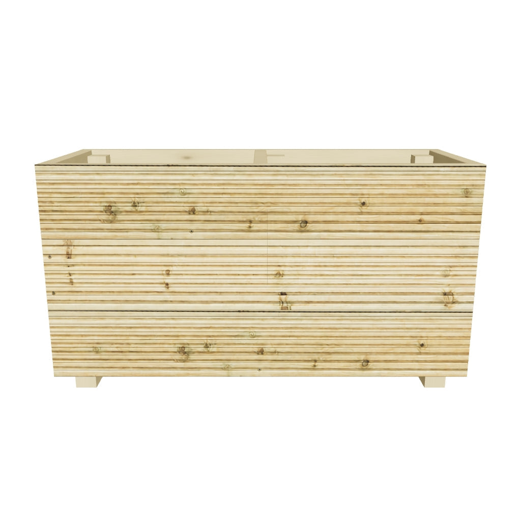 Interactive 3D model — 88 cm three board divided planter, 88 × 35 × 48 cm
