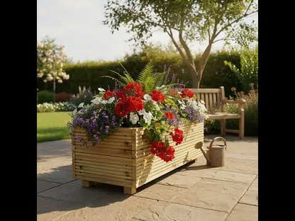 1 Meter Wooden Decking Planter – 100 × 35 × 33 cm