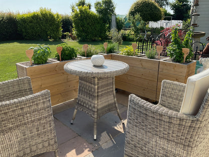 Example of a made-to-measure pressure-treated wooden garden planter