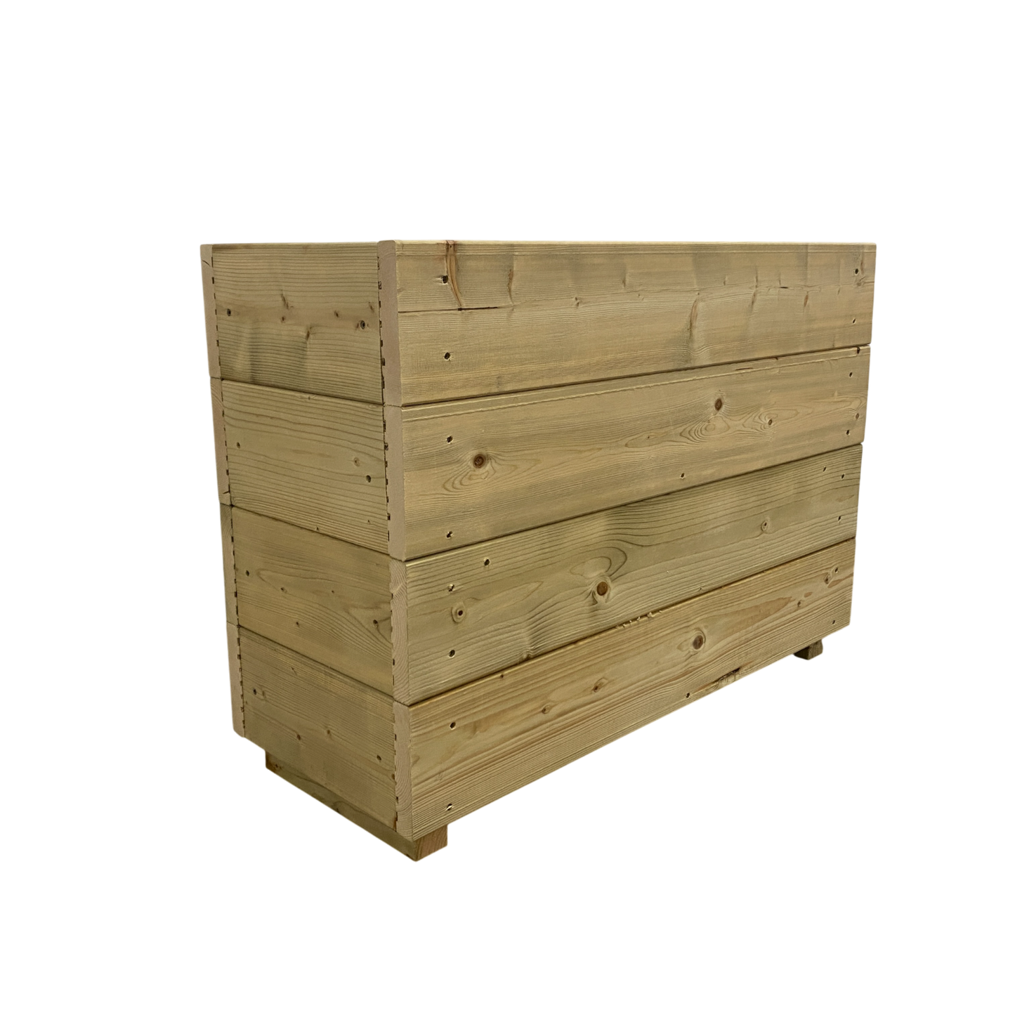 Tall Smooth Wooden Decking Patio Planter –  88 × 35 × 63 cm