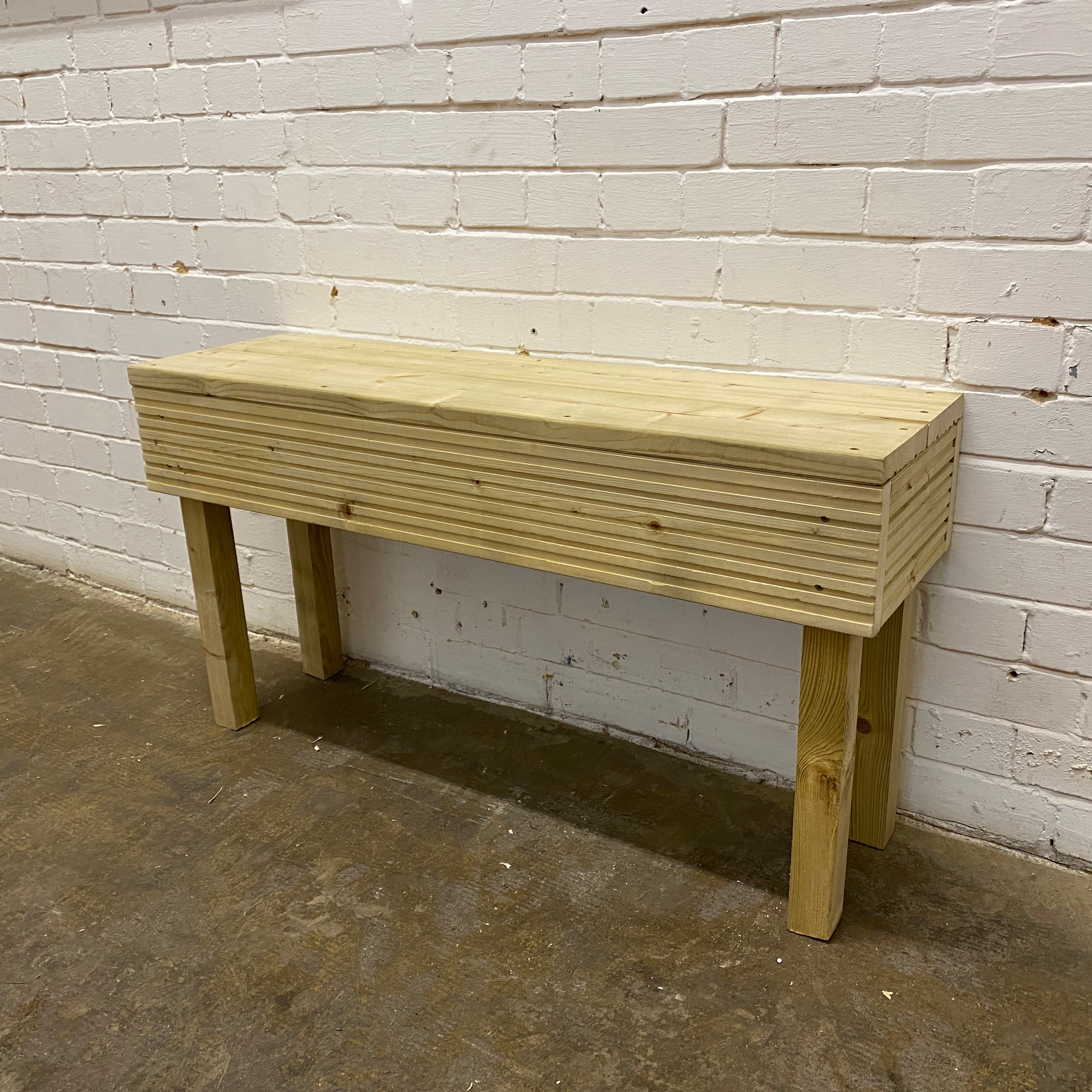 Wooden Decking Bench Smooth Seat – Planter Potters